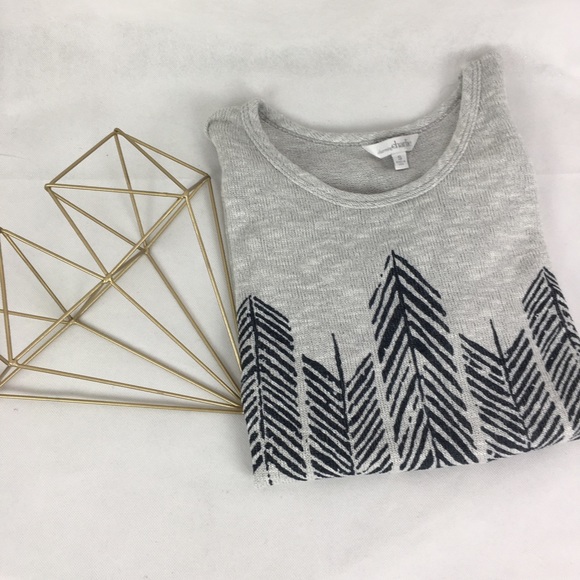 Charming Charlie Silver & Black Arrow Front Sweater - Picture 6 of 7